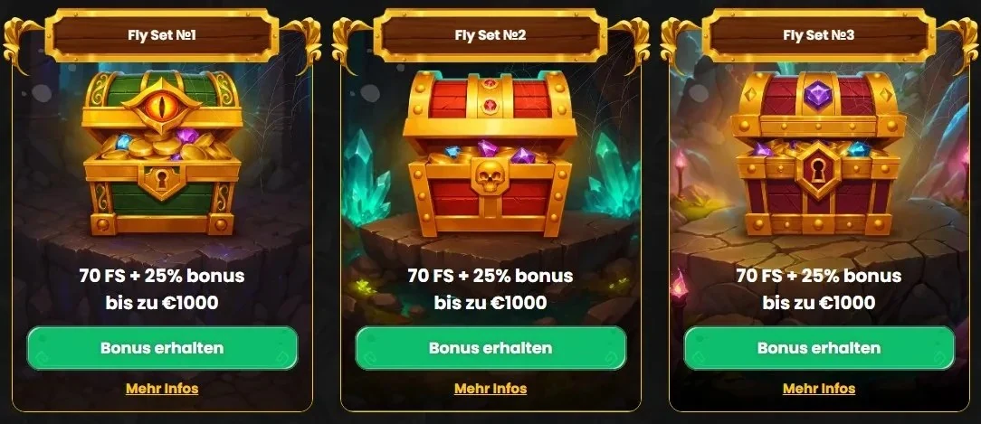Corsaza Bonus: Fly Sets mit Freispielen und Bonusgeld